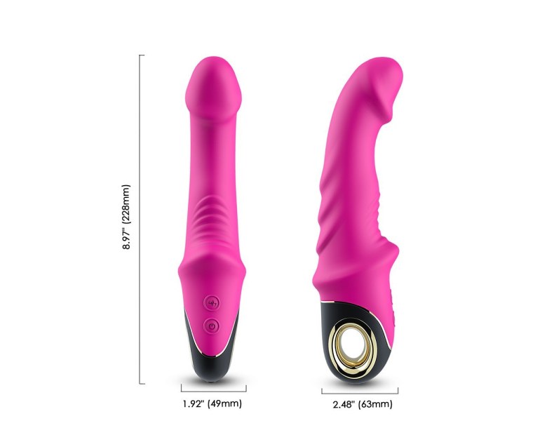 Wibrator do punktu G sex masażer 9 trybów 22 cm różowy - 15